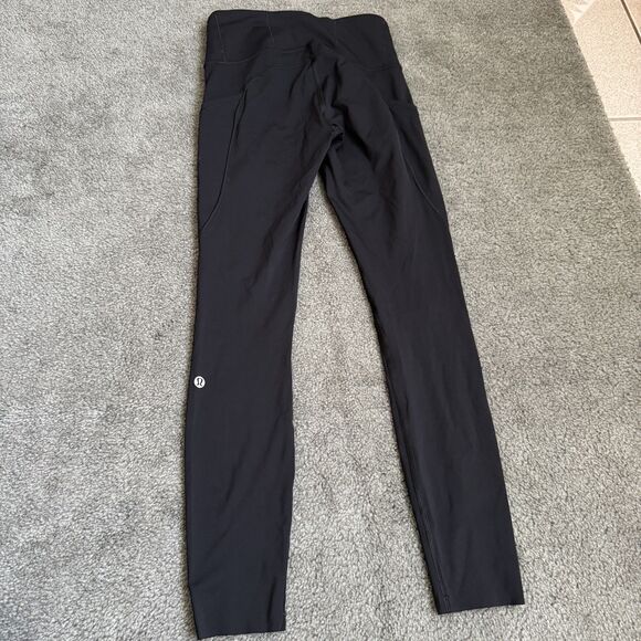Lululemon Women Fast  Free HR Tight 25” Nulux LW5BXQS Black Size 2 - Picture 2 of 8